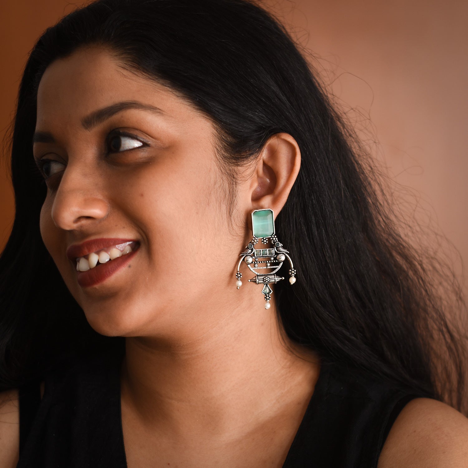 Mahika Oxidised Earrings