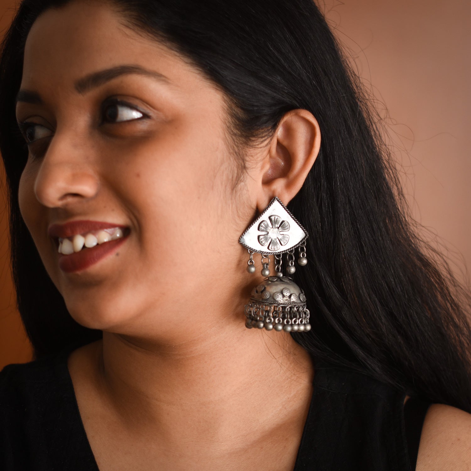 Anvika Oxidised Earrings