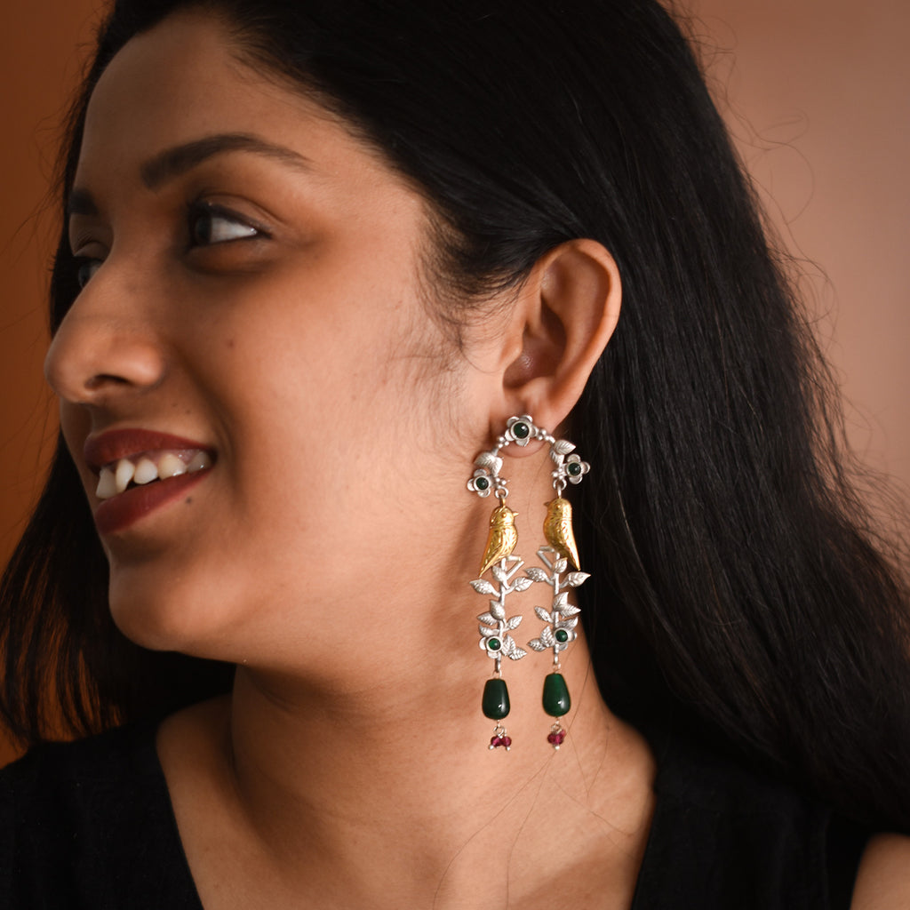 Nivara Oxidised Earrings