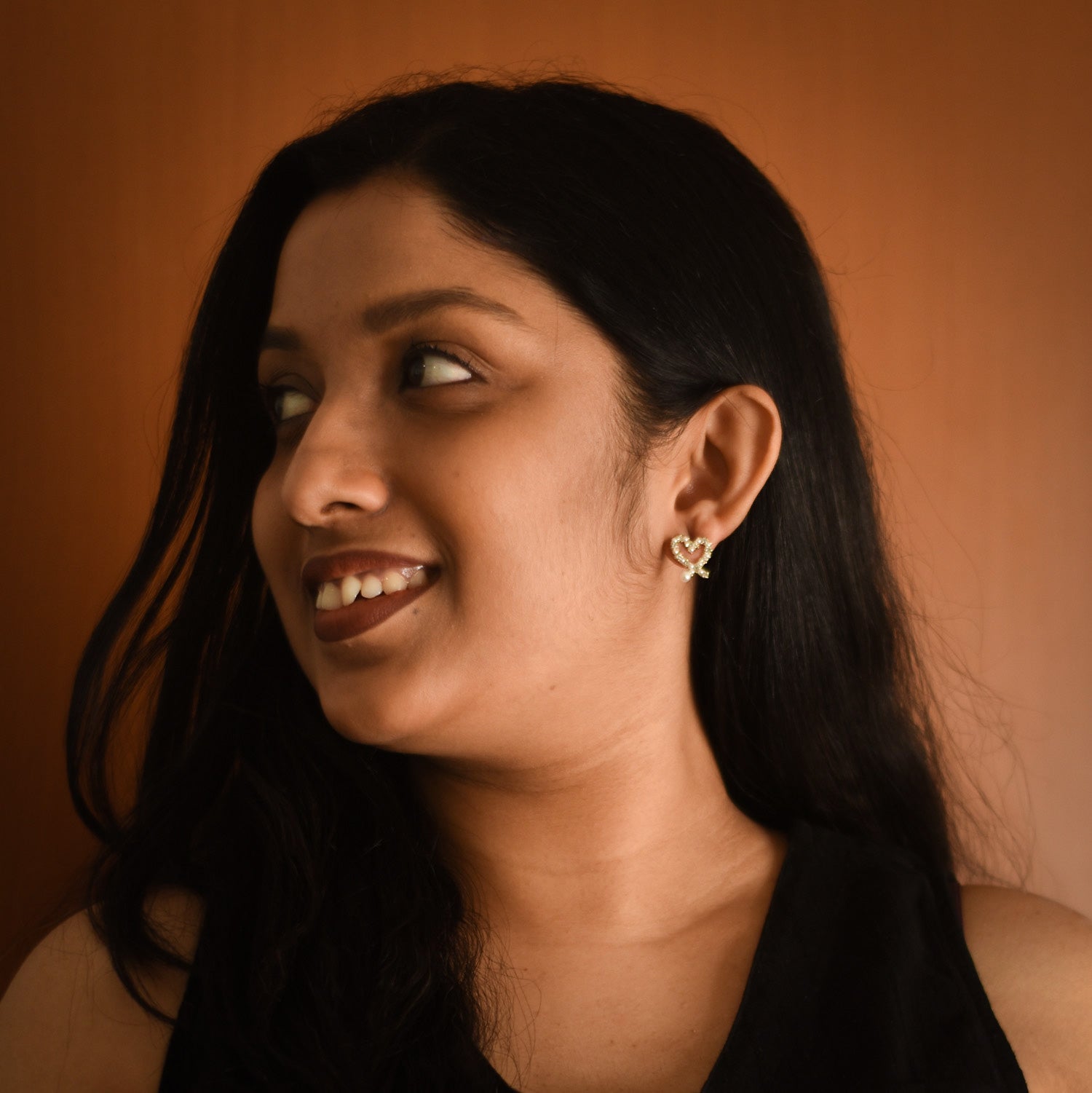 Mehar Pearl Heart Stud Earrings