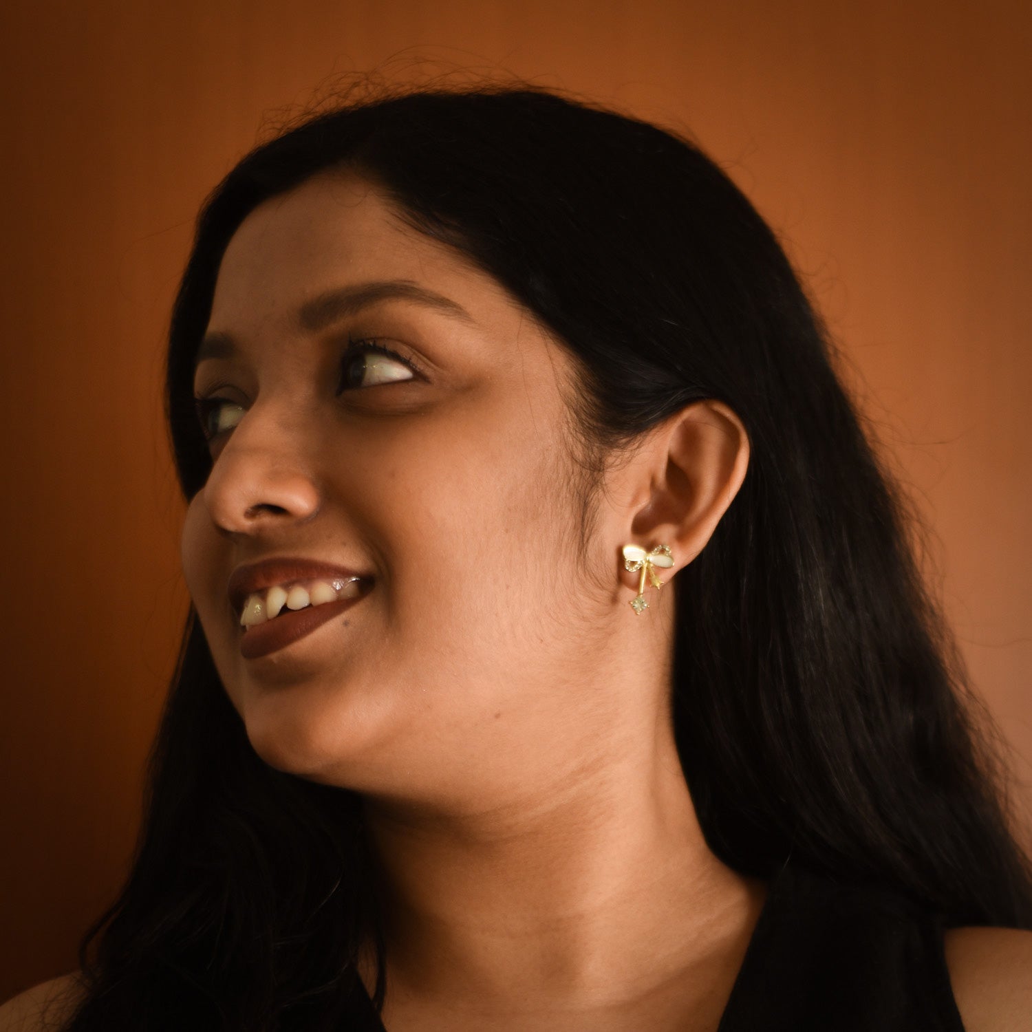 Vaanya Bow Charm Earrings