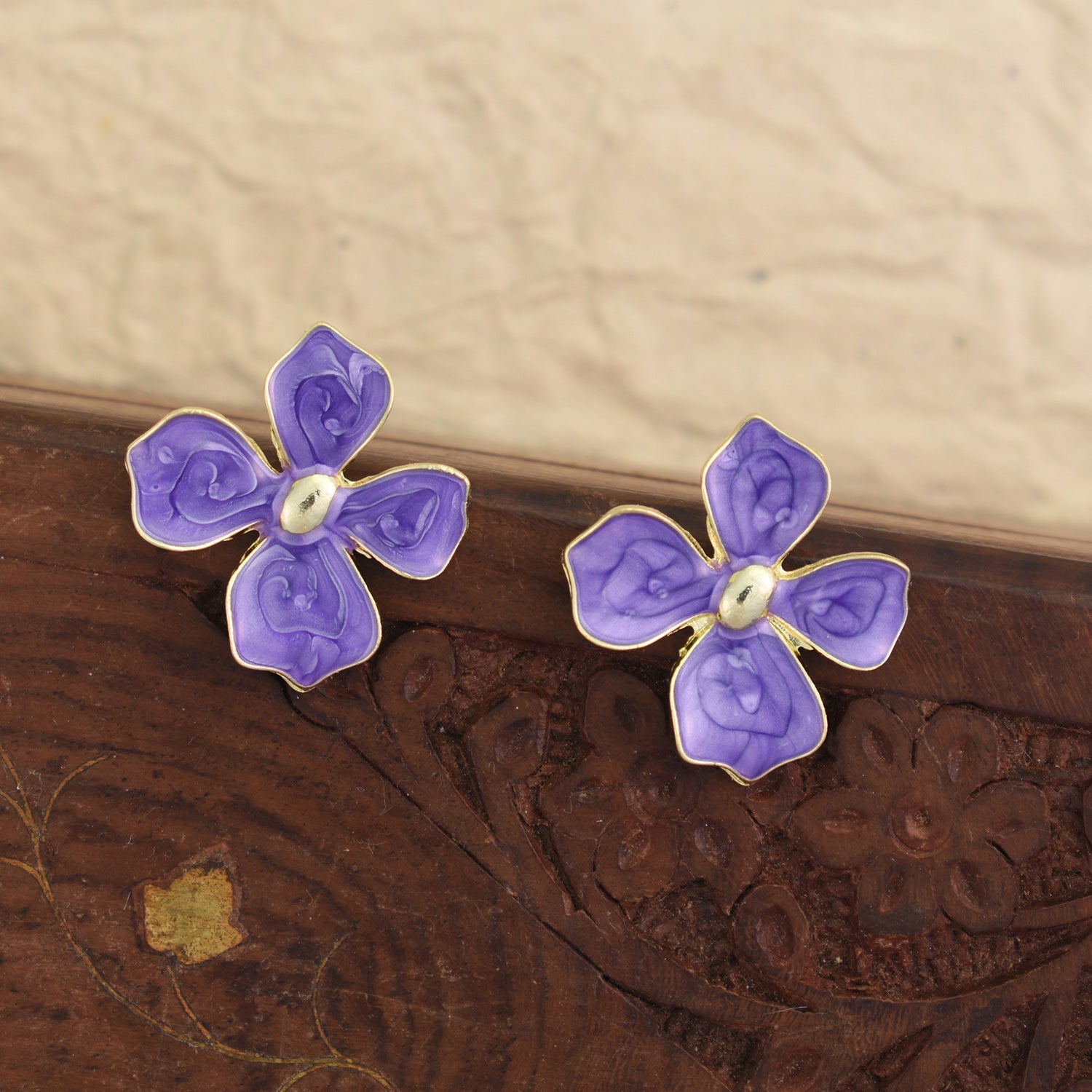 Lilac Bloom Stud Earrings
