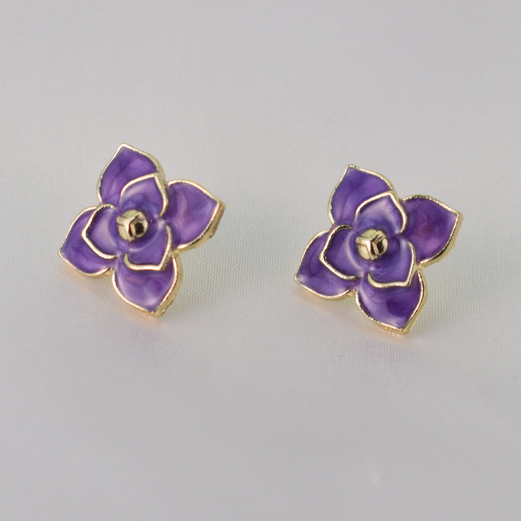 Joy Violet Bloom Studs
