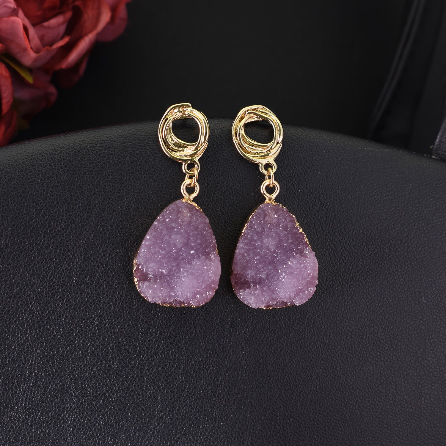 Amethyst Glow Drop Earrings