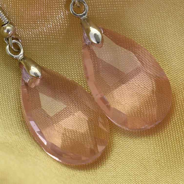 Elara Pink Drop Earrings