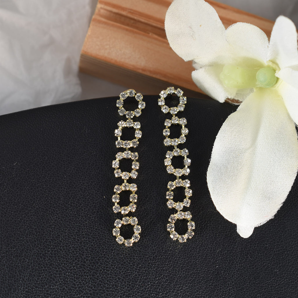 Aditi Crystal Cascade Earrings