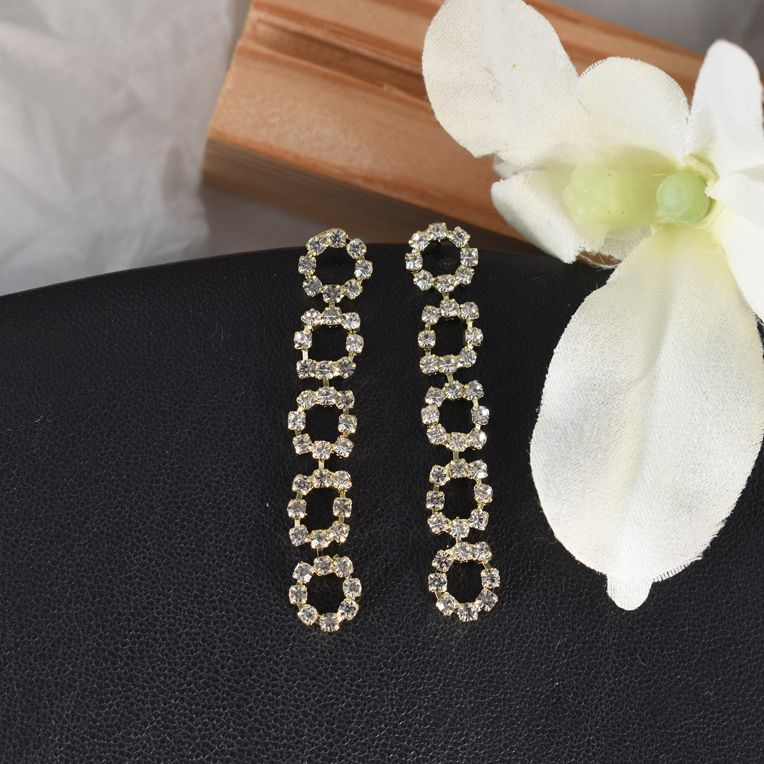 Aditi Crystal Cascade Earrings