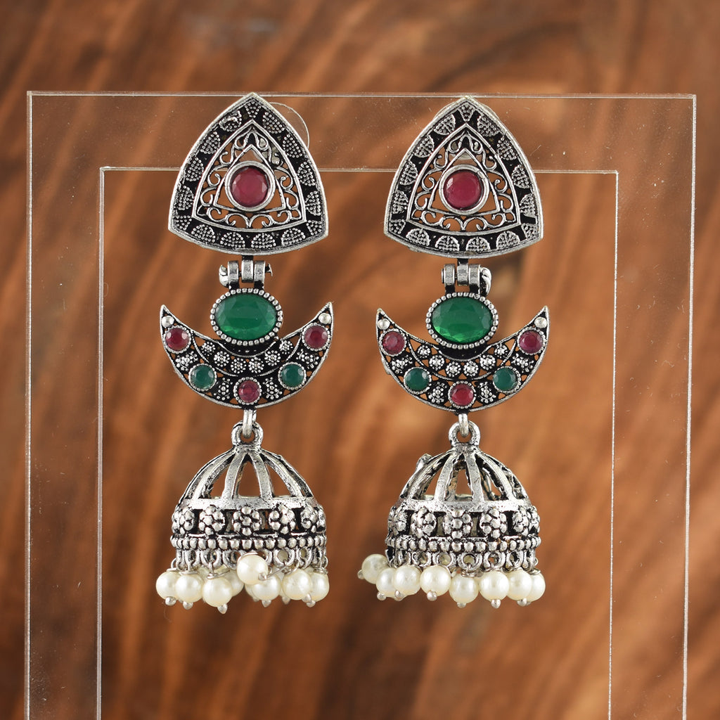 Rishika Oxidised Earrings