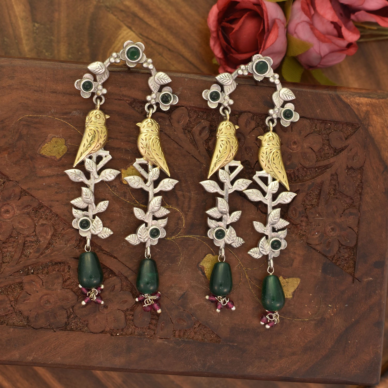 Nivara Oxidised Earrings